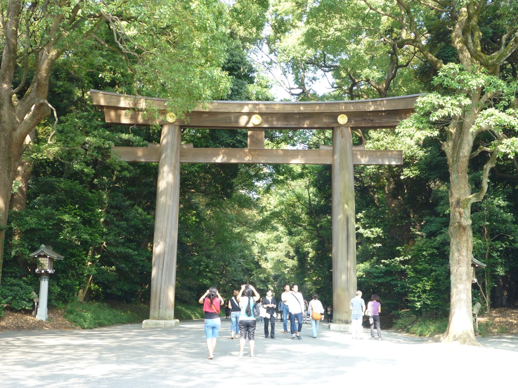 torii brána do Meiji jingu